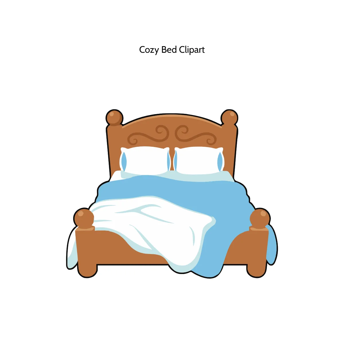 Free Cozy Bed Clipart Template to Edit Online
