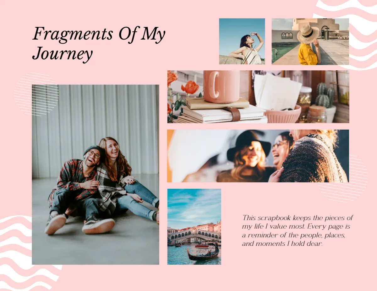 Free Cute Scrapbook Template to Edit Online