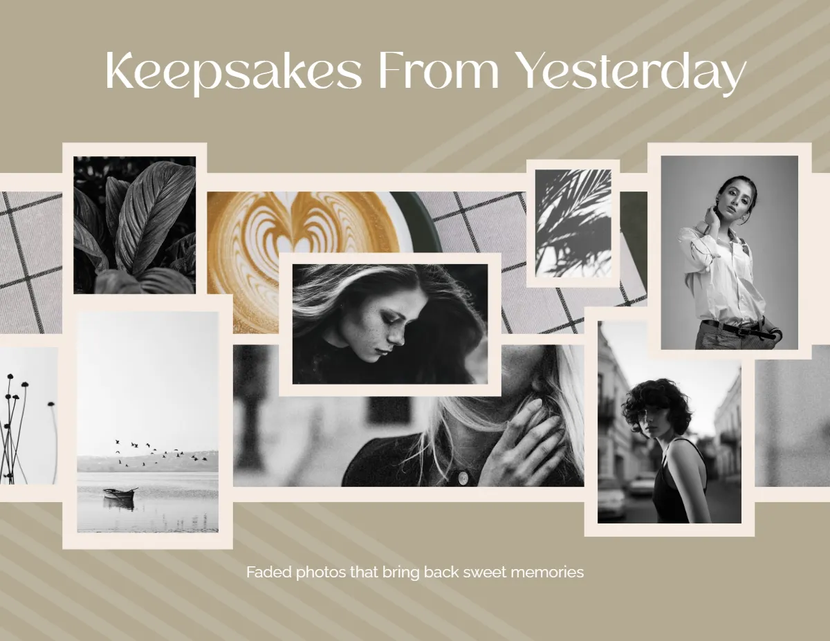 Free Old-Style Scrapbook Template to Edit Online