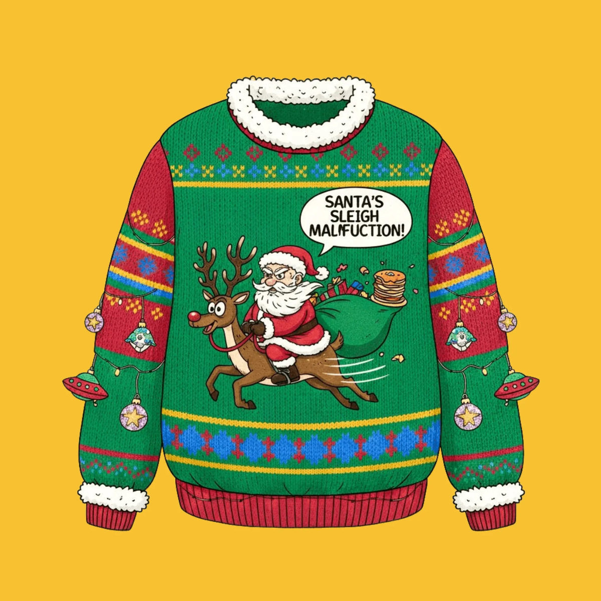 Free Funny Xmas Sweater Template to Edit Online