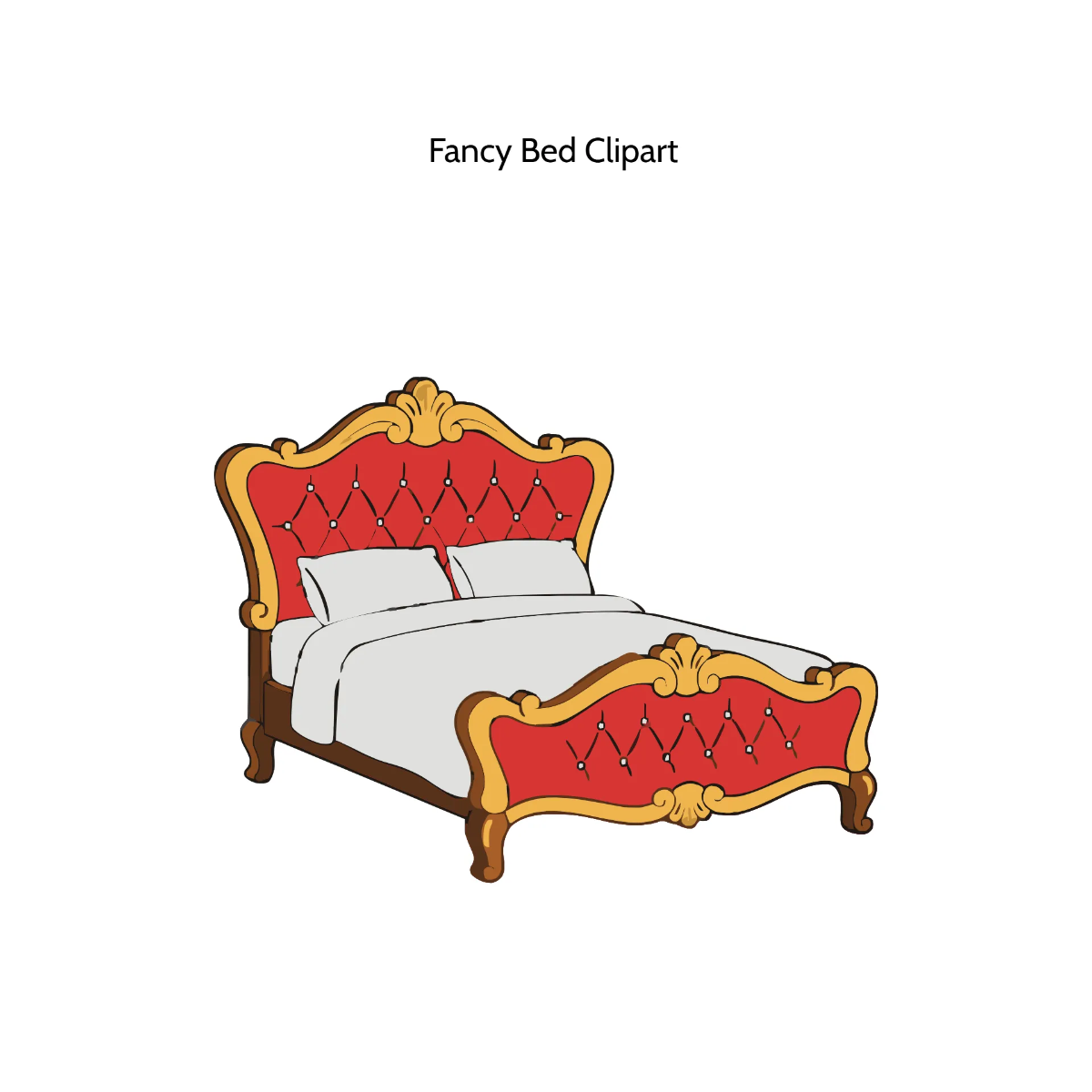 Free Fancy Bed Clipart Template to Edit Online