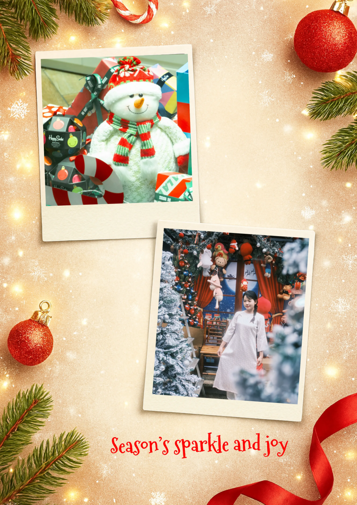 Free Seasonal Christmas Photo Collage Template to Edit Online