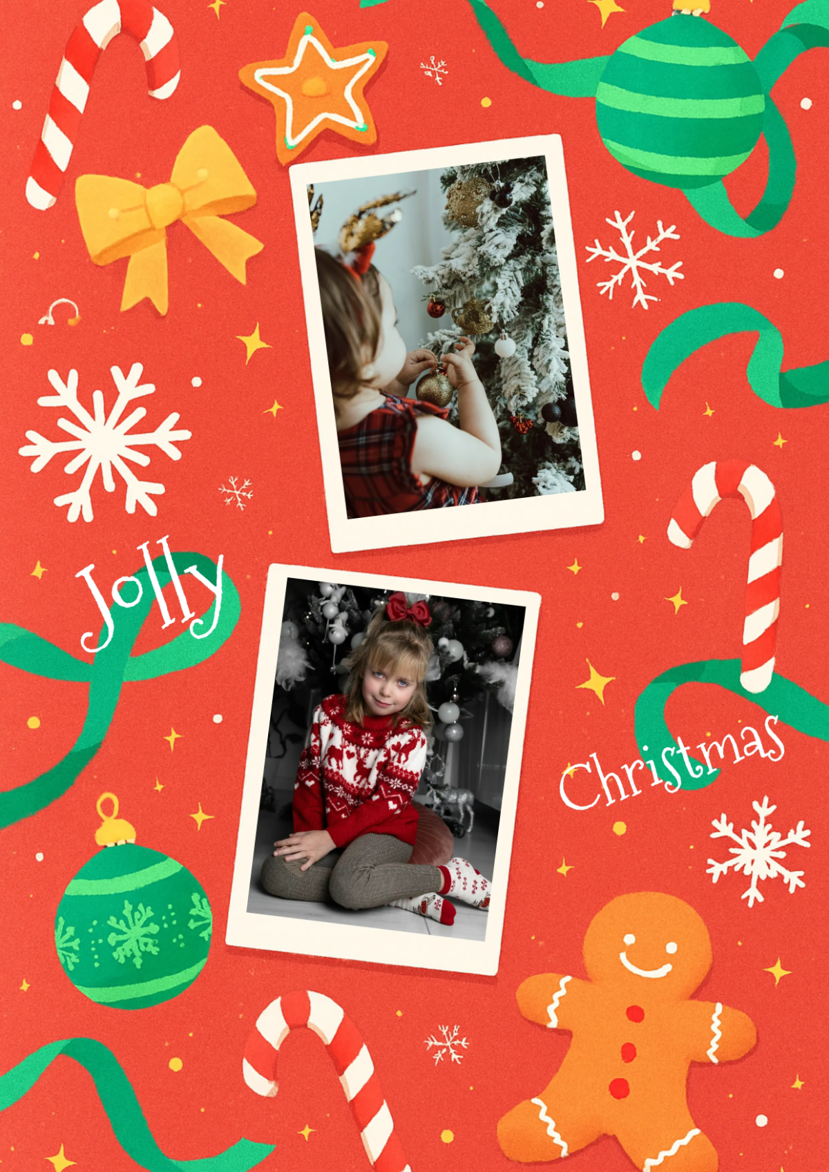 Free Happy Christmas Photo Collage Template to Edit Online