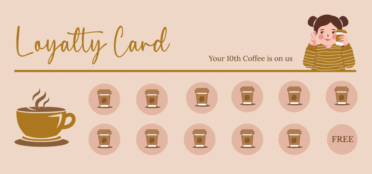 Free Coffee Shop Punch Card Template to Edit Online
