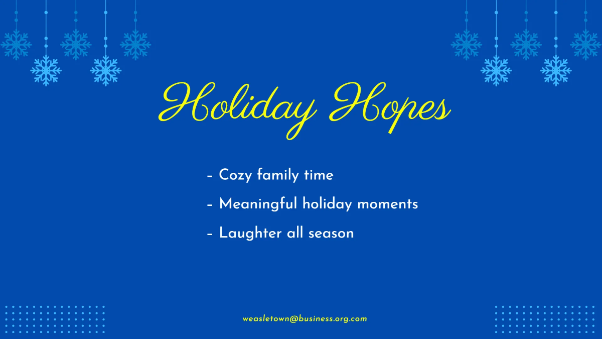 Free Christmas Snowflakes Presentation Template to Edit Online