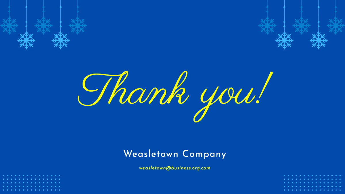 Free Christmas Snowflakes Presentation Template to Edit Online