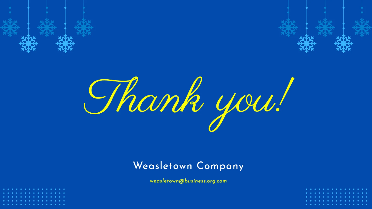 Free Christmas Snowflakes Presentation Template to Edit Online