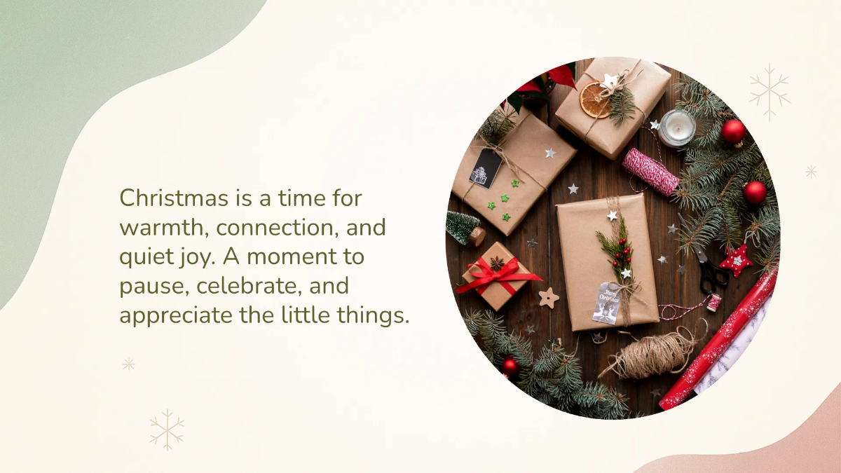 Free Aesthetic Christmas Presentation Template to Edit Online