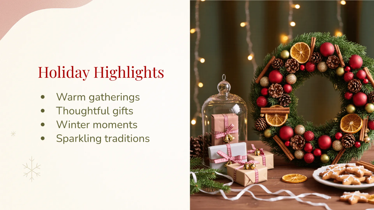 Free Aesthetic Christmas Presentation Template to Edit Online