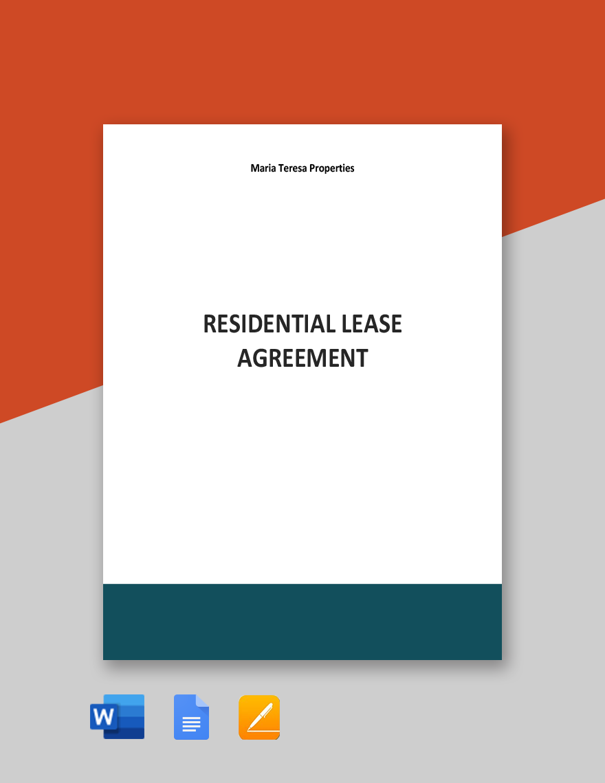 Standard Residential Lease Agreement Template Download In Word Apple 