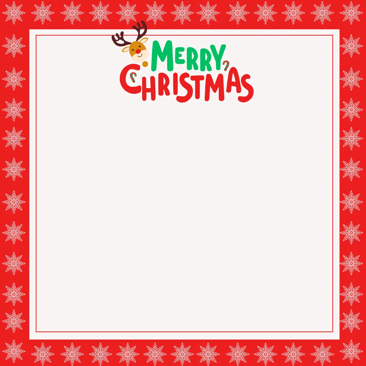 Free Merry Christmas Border Clipart Template to Edit Online