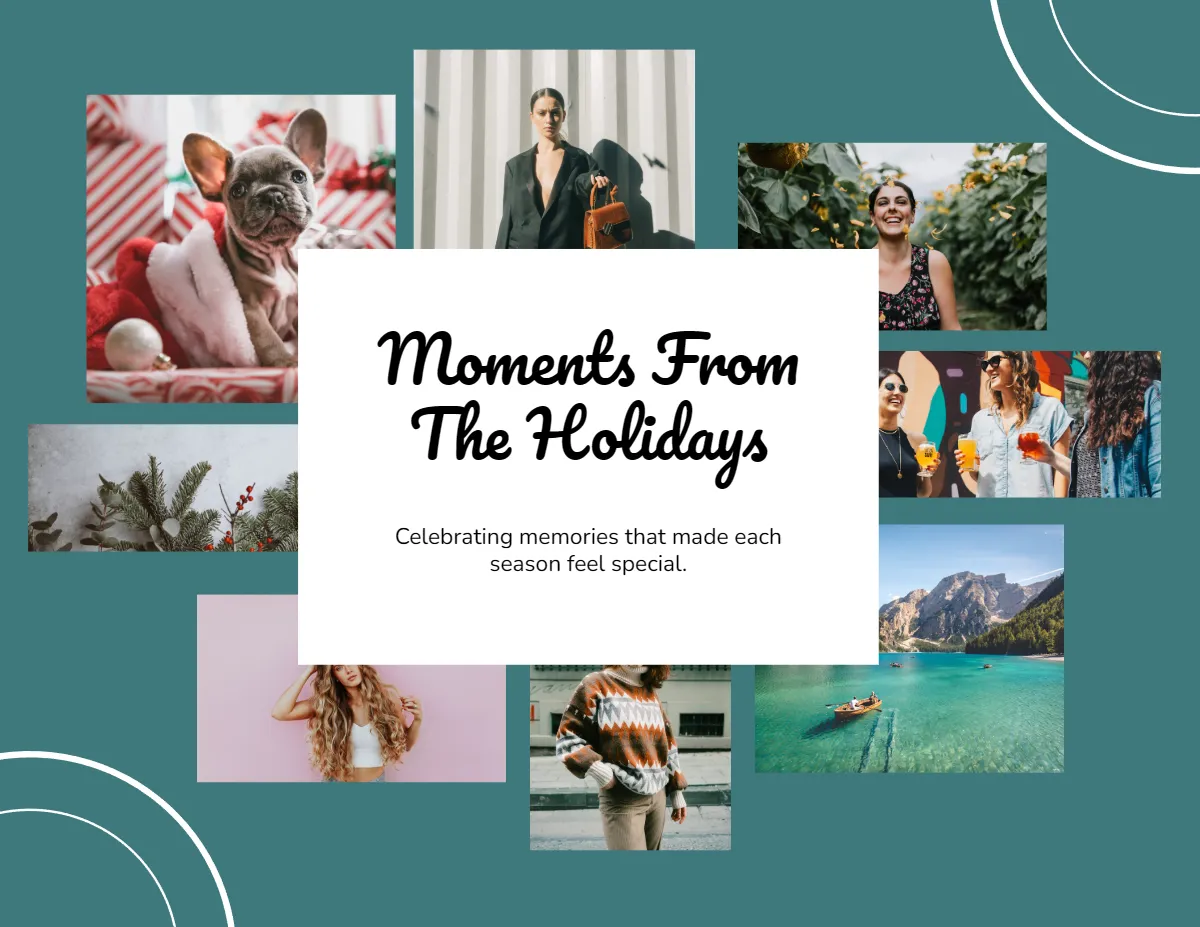 Free Holiday Scrapbook Template to Edit Online
