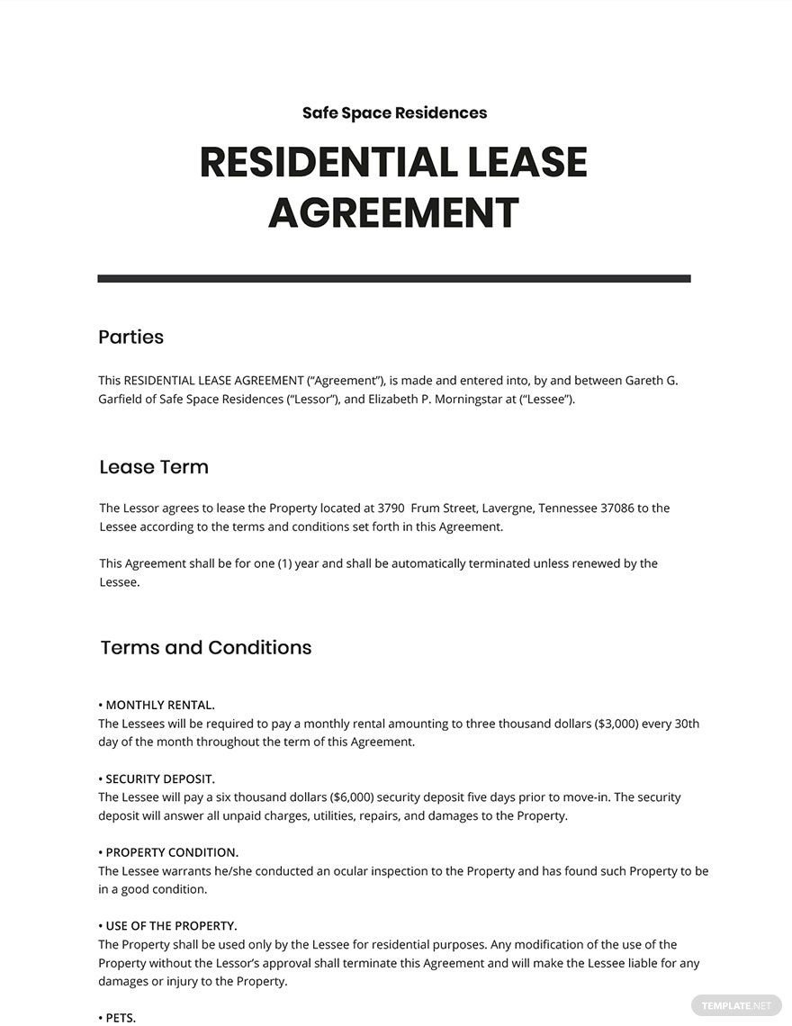 residential agreement templates 11 docs free downloads template net