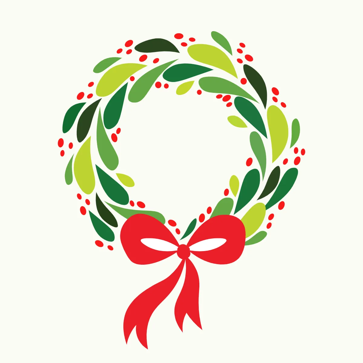 Free Simple Christmas Wreath Clipart Template to Edit Online