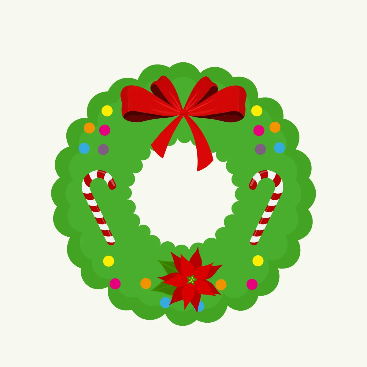 Free Cute Christmas Wreath Clipart Template to Edit Online
