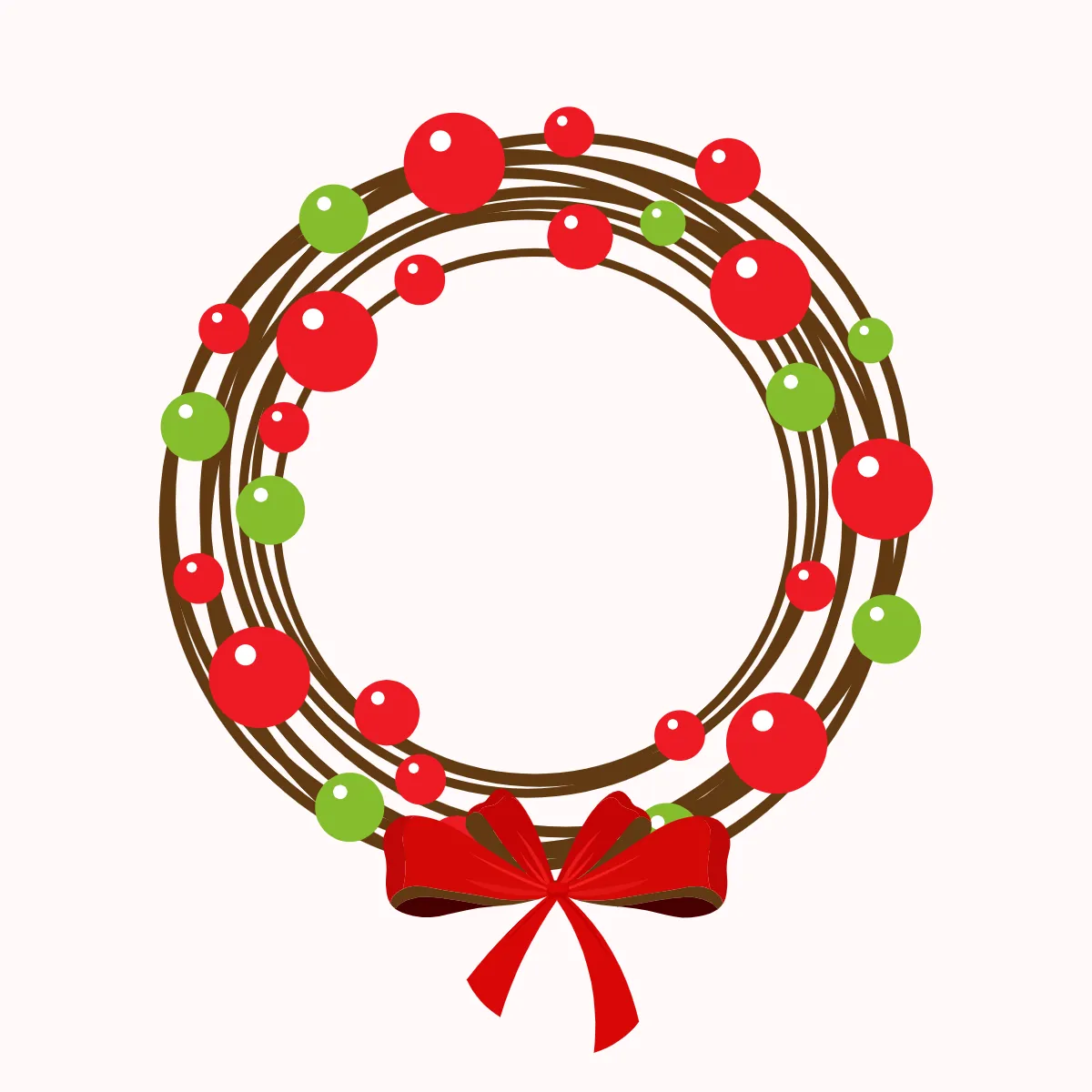 Free Abstract Christmas Wreath Clipart Template to Edit Online