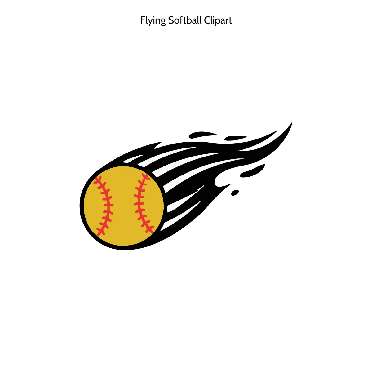 Free Flying Softball Vector Clipart (PNG, SVG) to Edit Online