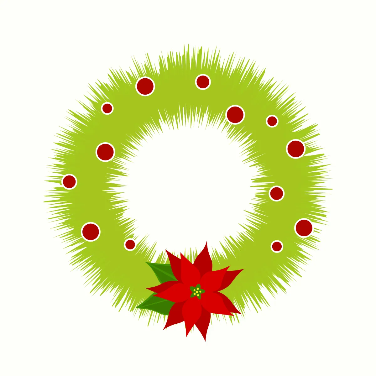 Free Rustic Christmas Wreath Clipart Template to Edit Online