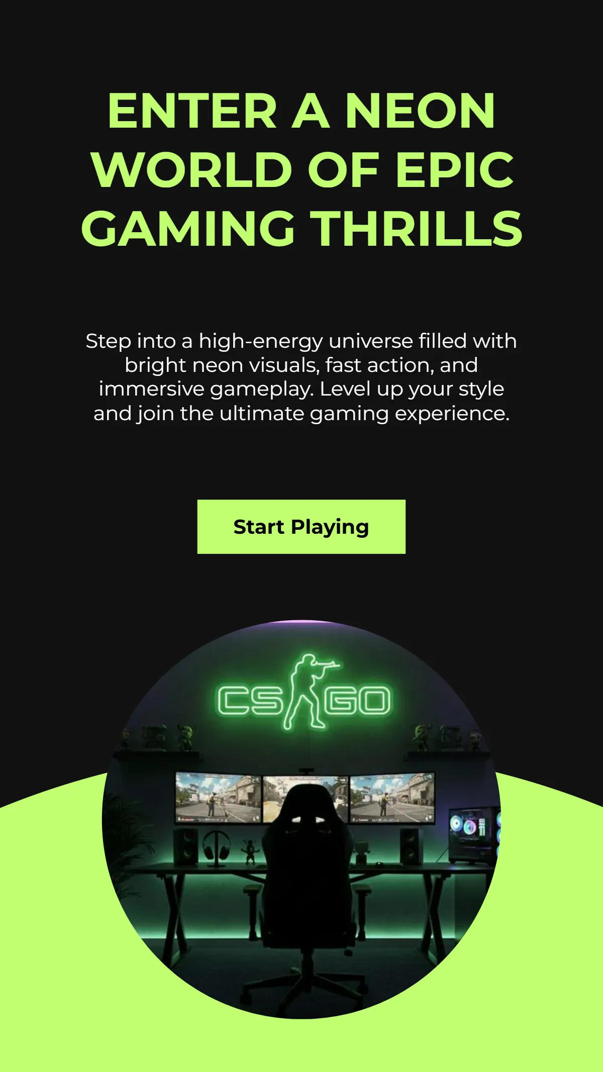 Neon Gaming Facebook Story Template