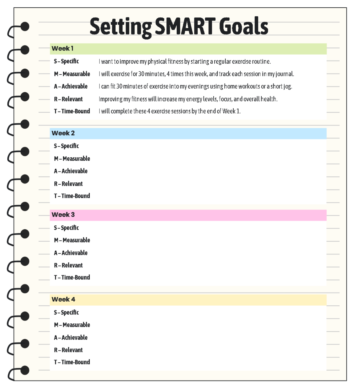 Free Modern Playful SMART Goal Setting Bullet Journal Template to Edit Online Free Modern Playful SMART Goal Setting Bullet Journal Template to Edit Online