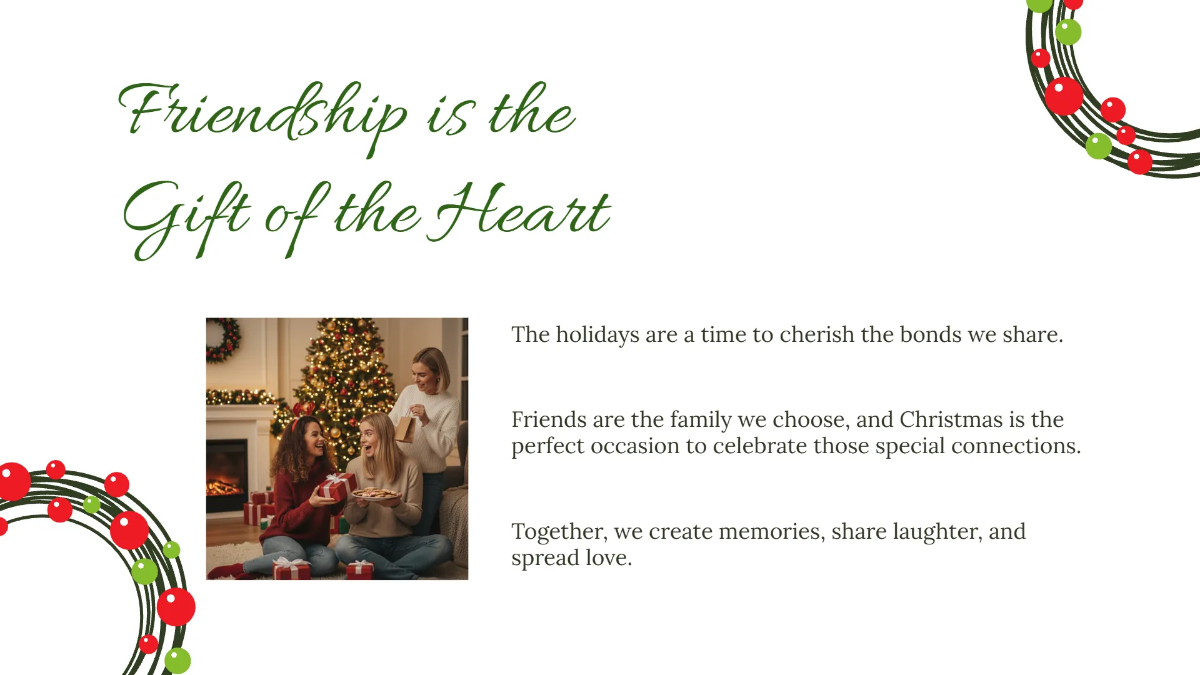 Free Minimalist Christmas Presentation Template to Edit Online