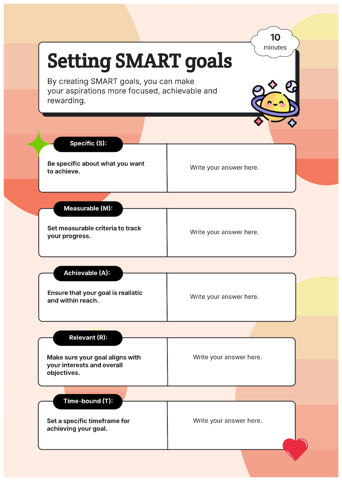Free Setting SMART Goals Template to Edit Online Free Setting SMART Goals Template to Edit Online
