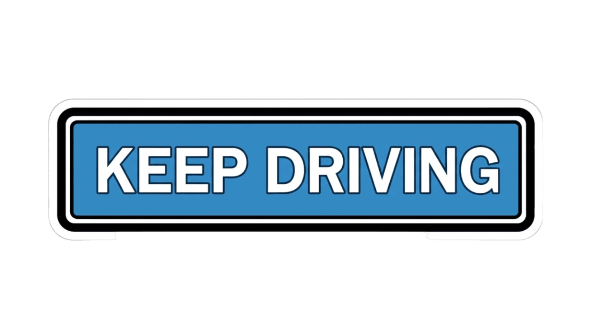 Free Keep Driving Bumper Sticker to Edit Online