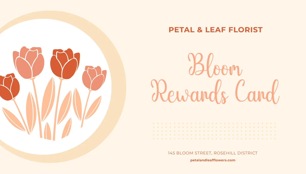 Free Florist Punch Card Template to Edit Online