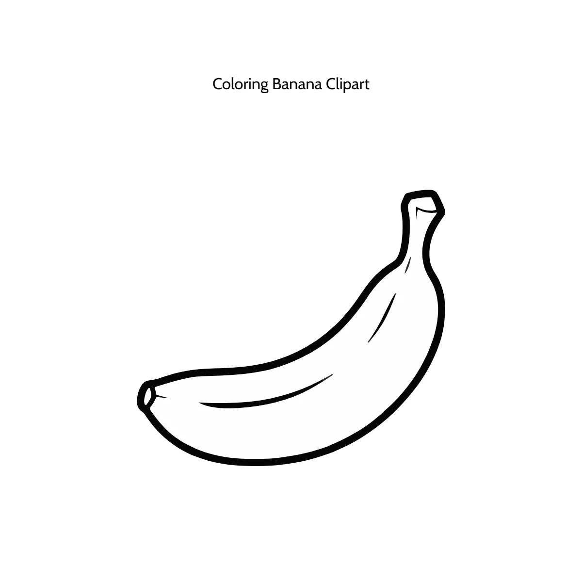 Free Coloring Banana Vector Clipart (PNG, SVG) to Edit Online