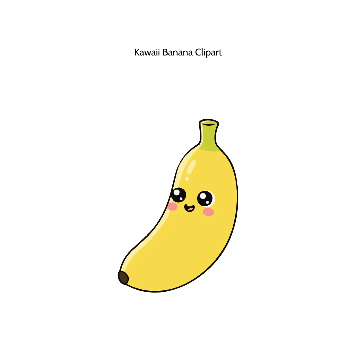 Free Kawaii Banana Vector Clipart (PNG, SVG) to Edit Online