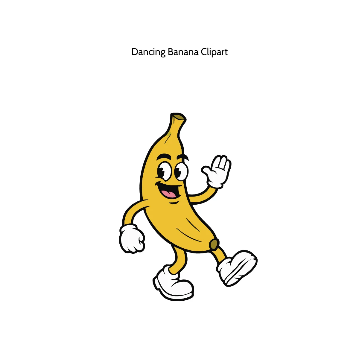 Free Dancing Banana Vector Clipart (PNG, SVG) to Edit Online