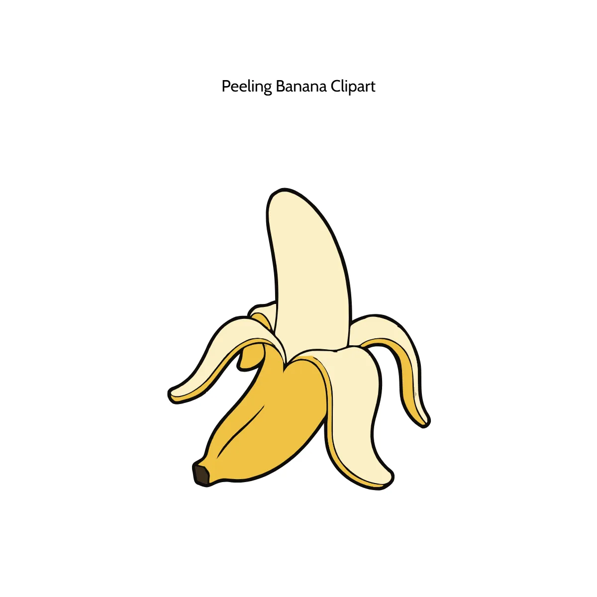 Free Peeling Banana Vector Clipart (PNG, SVG) to Edit Online