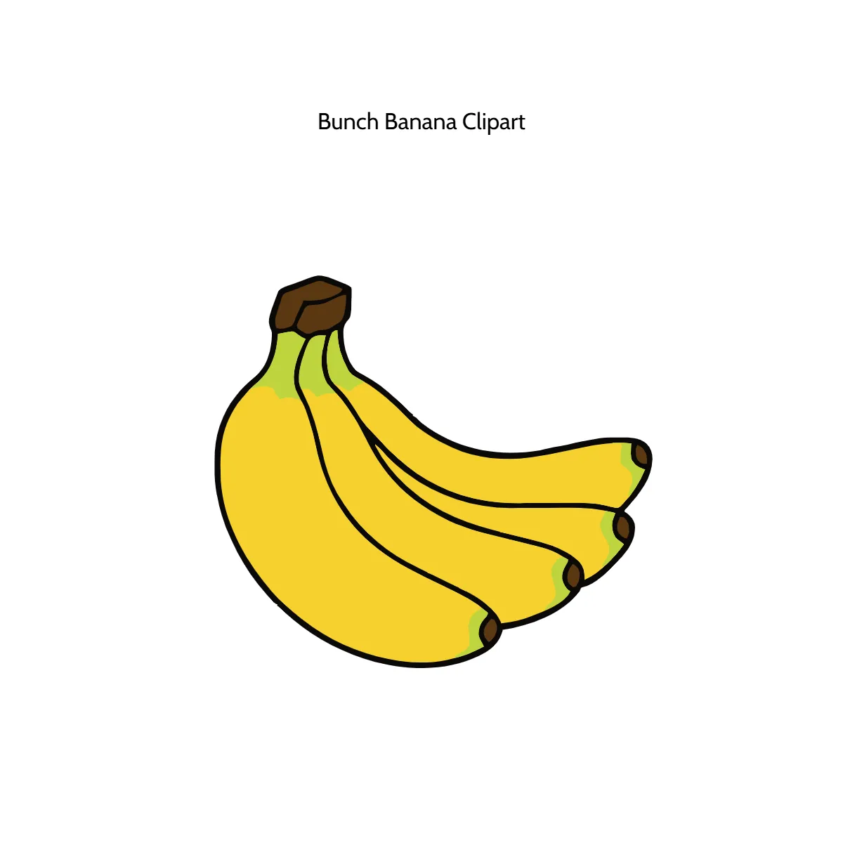 Free Bunch Banana Vector Clipart (PNG, SVG) to Edit Online