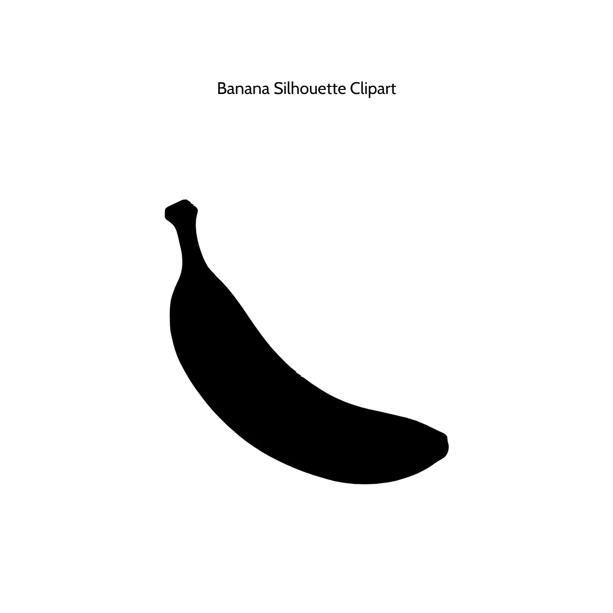 Free Banana Silhouette Vector Clipart (PNG, SVG) to Edit Online