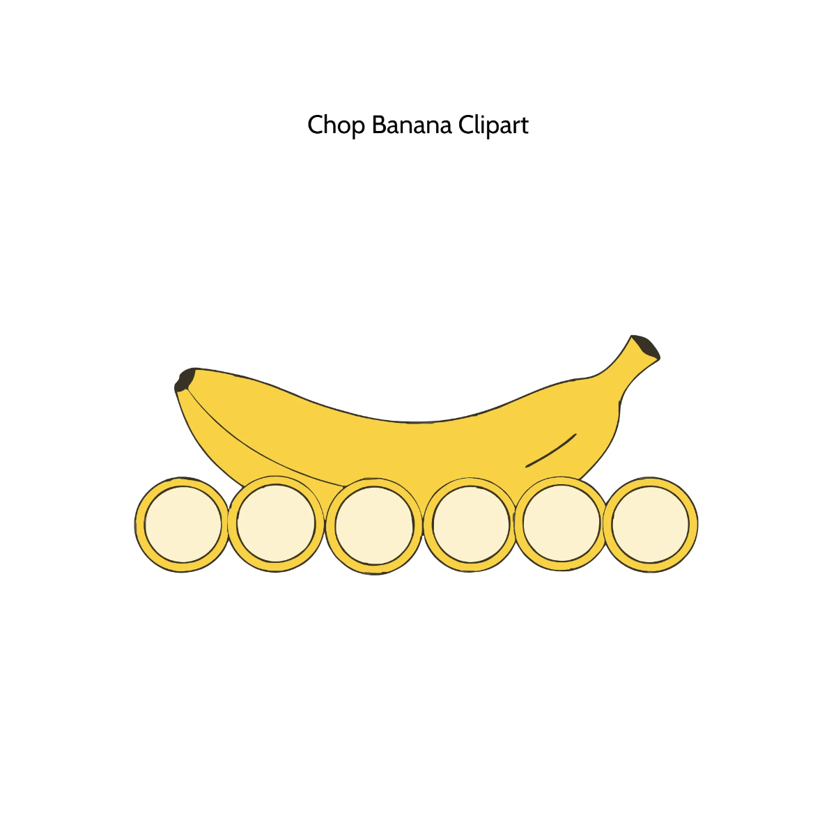 Free Chop Banana Vector Clipart (PNG, SVG) to Edit Online