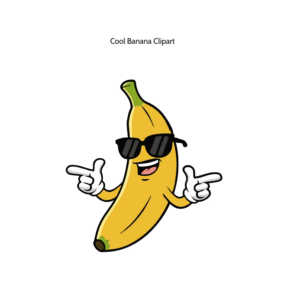 Free Cool Banana Vector Clipart (PNG, SVG) to Edit Online