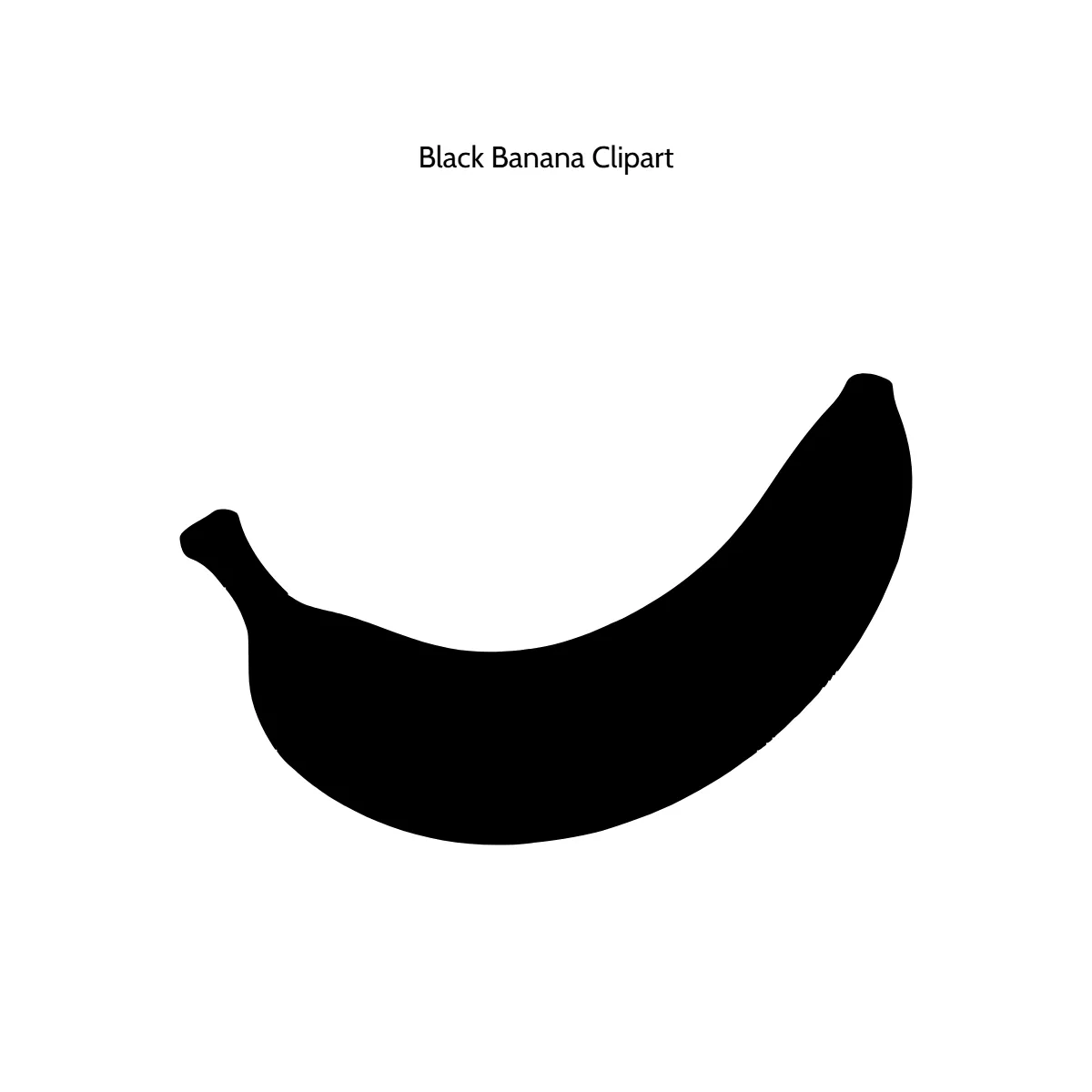 Free Black Banana Clipart Template to Edit Online