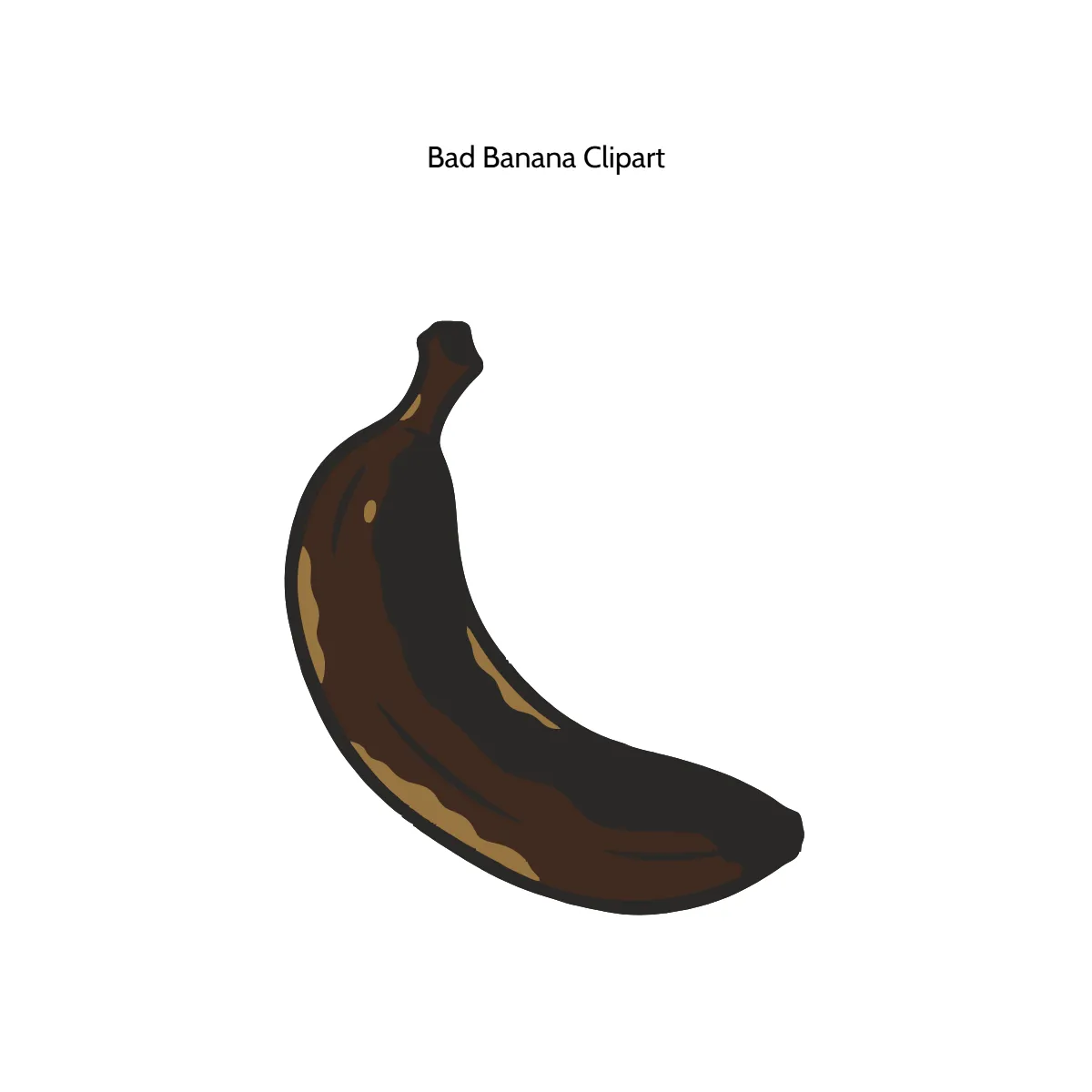 Free Bad Banana Vector Clipart (PNG, SVG) to Edit Online