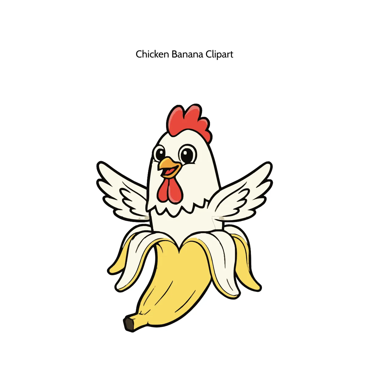 Free Chicken Banana Vector Clipart (PNG, SVG) to Edit Online