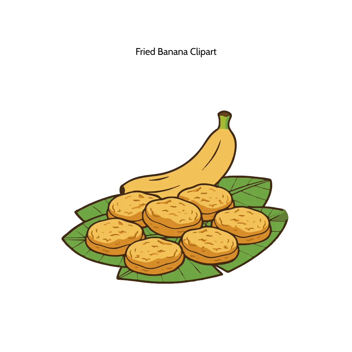 Free Fried Banana Vector Clipart (PNG, SVG) to Edit Online