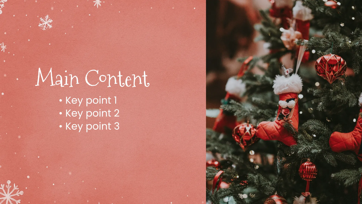 Free Christmas Blank Presentation Template to Edit Online