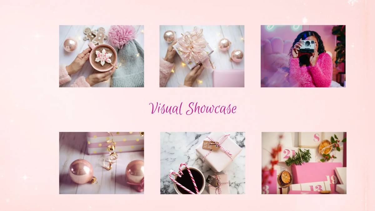 Free Pink Christmas Presentation Template to Edit Online