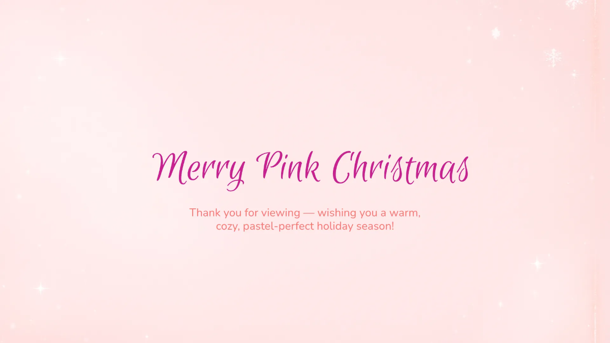 Free Pink Christmas Presentation Template to Edit Online