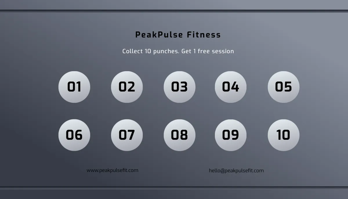 Free Fitness & Gym Punch Card Template to Edit Online