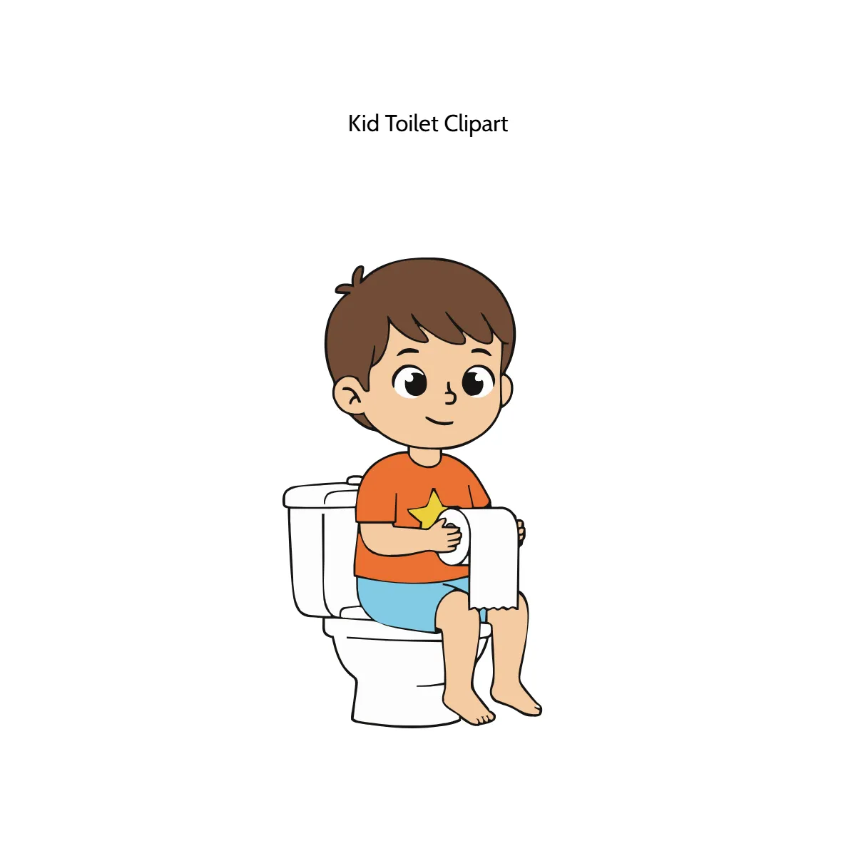 Kid Toilet Clipart