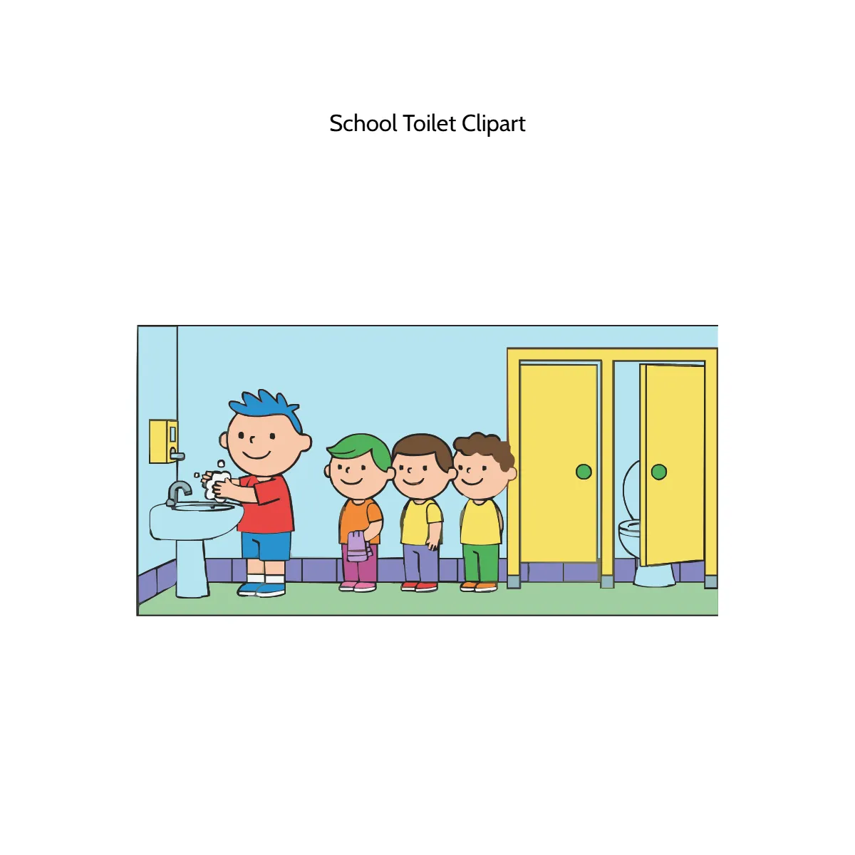 School Toilet Clipart