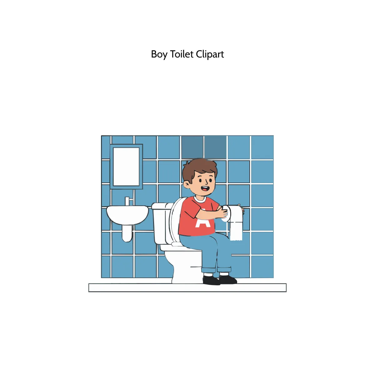 Boy Toilet Clipart