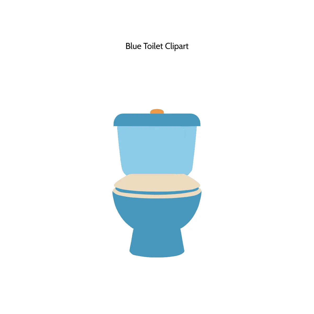 Blue Toilet Clipart