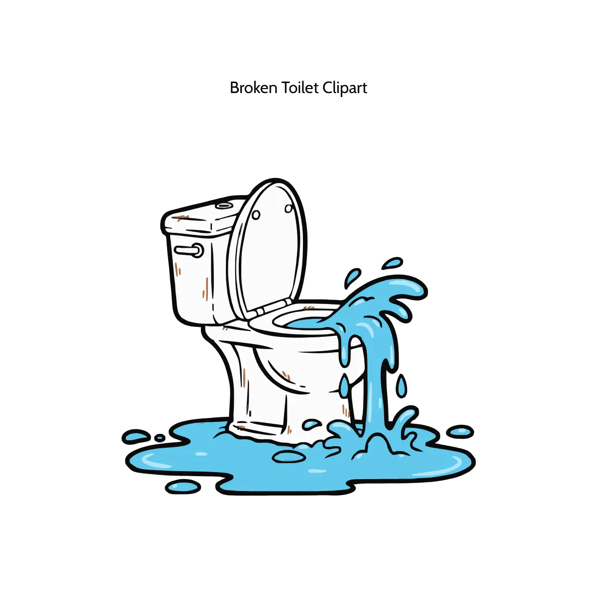 Broken Toilet Clipart