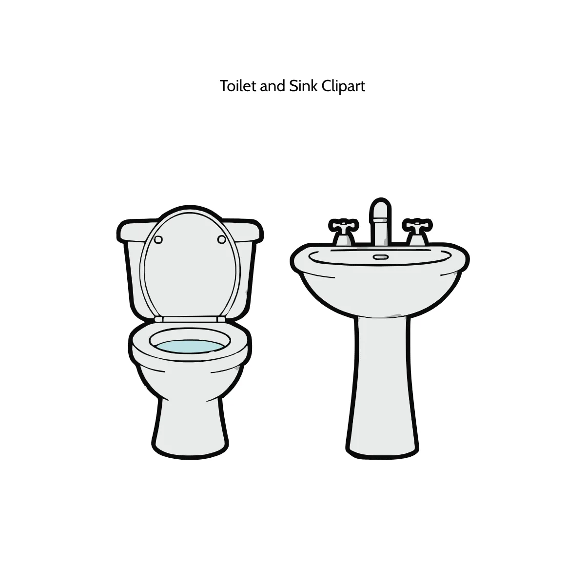 Free Toilet and Sink Clipart Template to Edit Online